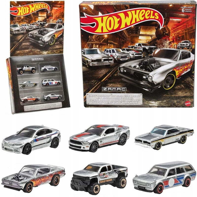 Zabawka HOT WHEELS ZESTAW SAMOCHODÓW PREMIUM 6-PAK ZAMAC M - kolekcjonerska premium zabawki Aseo dla dzieci