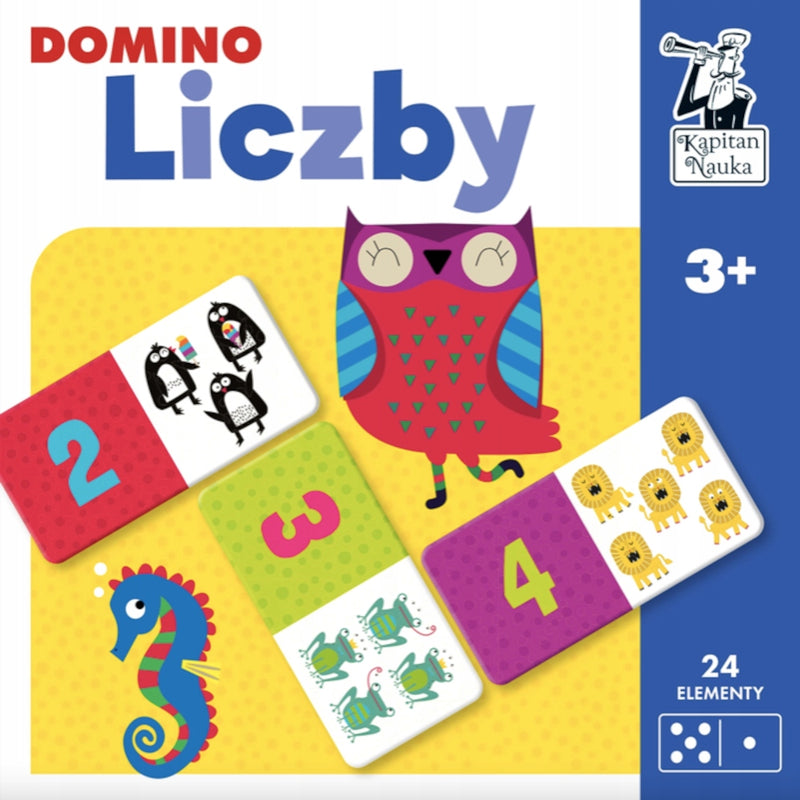 DOMINO EXTRA LICZBY GRA EDUKACYJNA DLA D - widok 2 opakowania szczegoly zabawka kolekcja