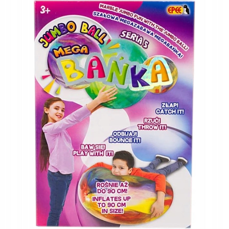 MEGA BAŃKA DMUCHANA PIŁKA BALONOWA KOLOR - widok 7 opakowania szczegoly zabawka kolekcja