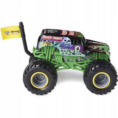 MONSTER JAM TRUCK AUTO TERENOWE BREAKING - widok 2 opakowania szczegoly zabawka kolekcja