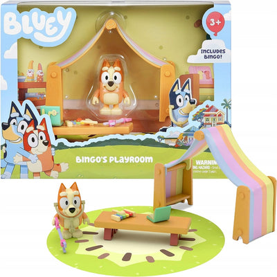 Zabawka BLUEY MOOSE TOYS ZESTAW BINGO'S PLAYROOM POKÓJ ZAB - kolekcjonerska premium zabawki Aseo dla dzieci