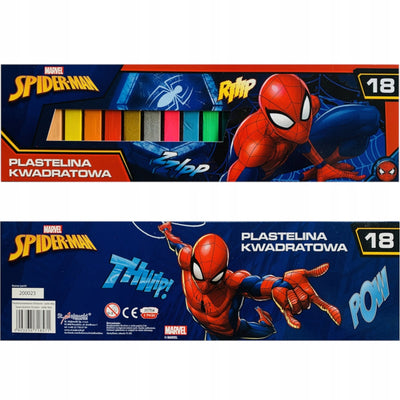 Zabawka PLASTELINA KWADRATOWA ZESTAW 18 SZTUK SPIDER-MAN - kolekcjonerska premium zabawki Aseo dla dzieci
