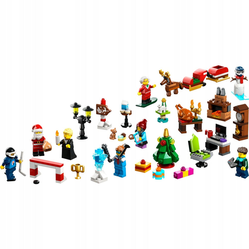 LEGO CITY KALENDARZ ADWENTOWY 2023 60381 - widok 2 opakowania szczegoly zabawka kolekcja