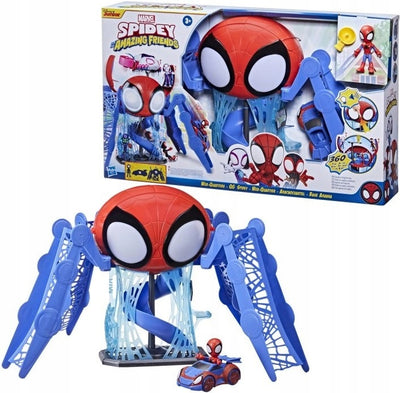 Zabawka SPIDEY I SUPER KUMPLE BAZA Z FIGURKĄ WEB-QUARTERS - kolekcjonerska premium zabawki Aseo dla dzieci