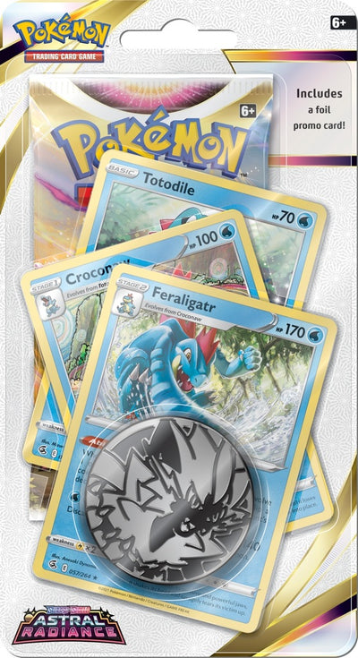 Zabawka POKEMON TCG ASTRAL TOTODILE CROCONAW FERALIGATR - kolekcjonerska premium zabawki Aseo dla dzieci