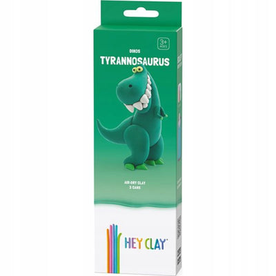 Zabawka HEY CLAY DINOS TYRANNOSAURUS 3 TUBKI - kolekcjonerska premium zabawki Aseo dla dzieci