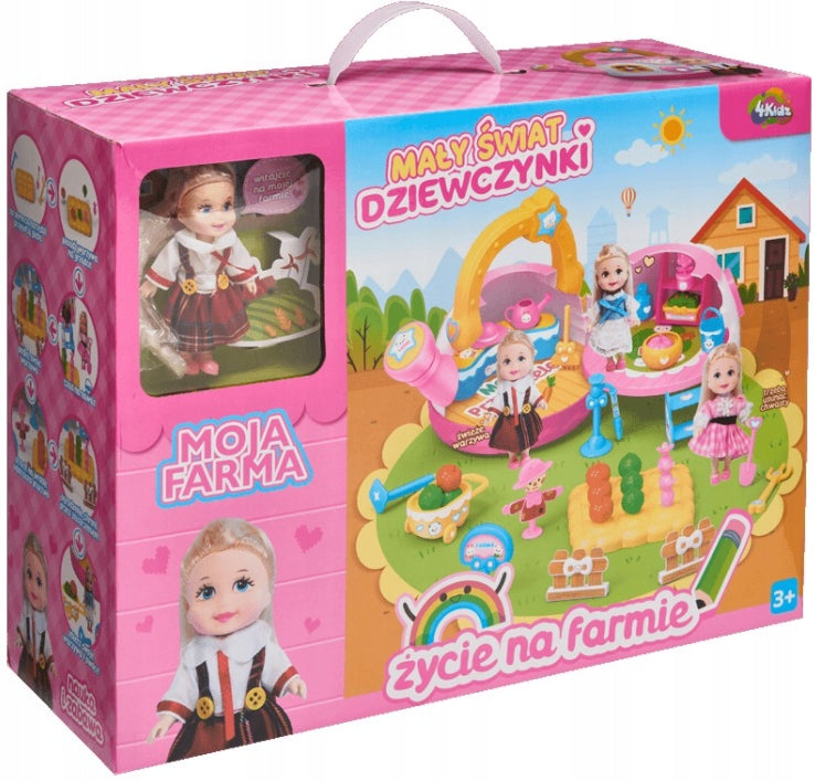 Zabawka DUŻY ZESTAW ŻYCIE NA FARMIE MOJA FARMA LALKA 4KIDZ - kolekcjonerska premium zabawki Aseo dla dzieci