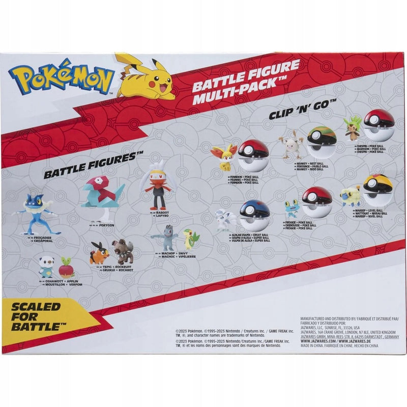 POKEMON BATTLE FIGURE 6-PAK PICHU DEINO  - widok 5 opakowania szczegoly zabawka kolekcja