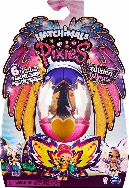 HATCHIMALS PIXIES LALECZKA  SASSY SKYLEE - widok 2 opakowania szczegoly zabawka kolekcja