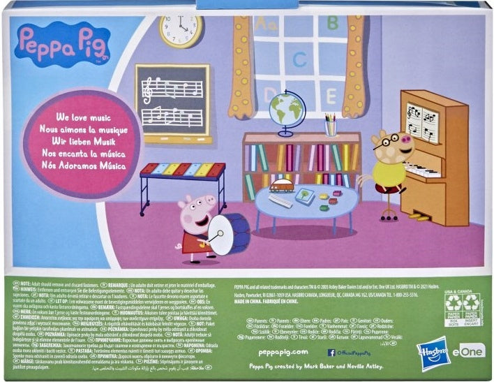 ŚWINKA PEPPA ZESTAW SALA MUZYCZNA ZABAWA - widok 3 opakowania szczegoly zabawka kolekcja