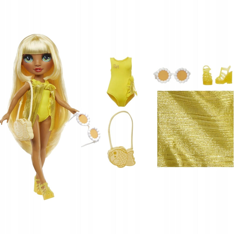 RAINBOW HIGH SWIM & STYLE LALKA SUNNY MA - widok 2 opakowania szczegoly zabawka kolekcja
