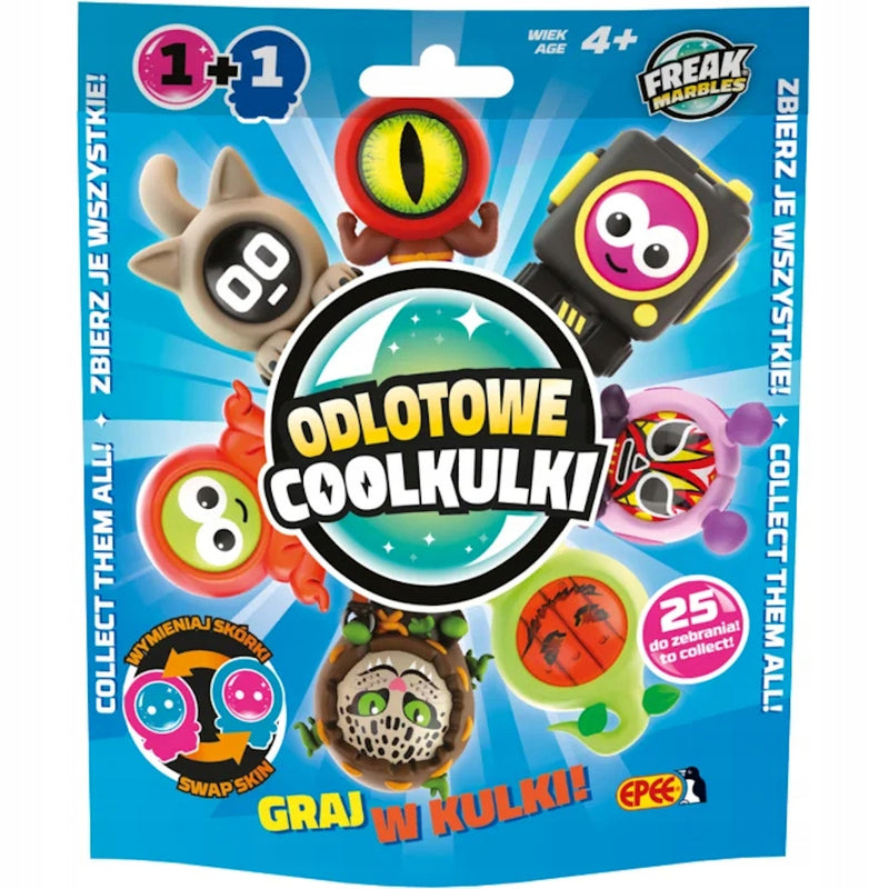 ODLOTOWE COOLKULKI FREAK MARBLES SASZETK - widok 2 opakowania szczegoly zabawka kolekcja