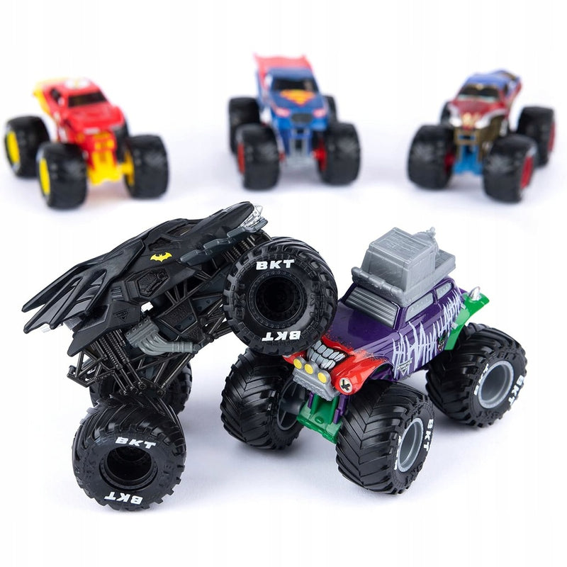 MONSTER JAM DC JUSTICE LEAGUE BATMAN SUP - widok 3 opakowania szczegoly zabawka kolekcja