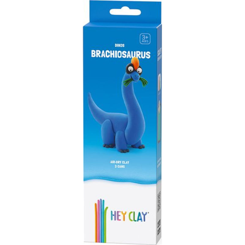 Zabawka HEY CLAY DINOS BRACHIOSAURUS 3 TUBKI - kolekcjonerska premium zabawki Aseo dla dzieci