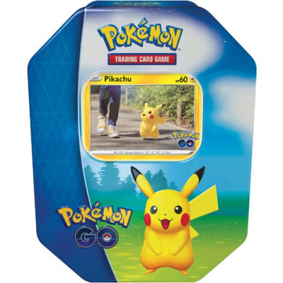 Zabawka POKEMON TCG TRADING CARD GAME POKEMON GO METAL BOX - kolekcjonerska Pokemon TCG premium dla dzieci