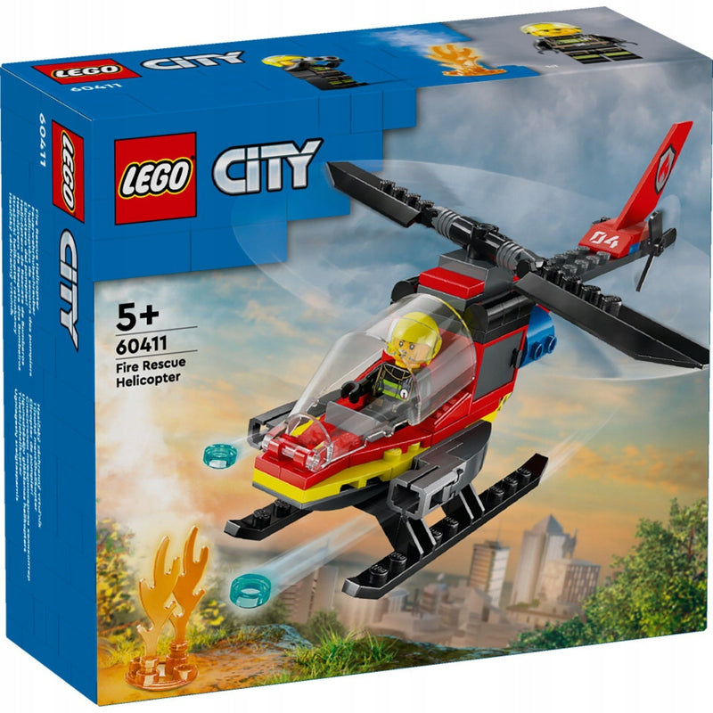 Zabawka LEGO CITY ORYGINALNY ZESTAW KLOCKÓW STRAŻACKI HELI - kolekcjonerska premium zabawki Aseo dla dzieci