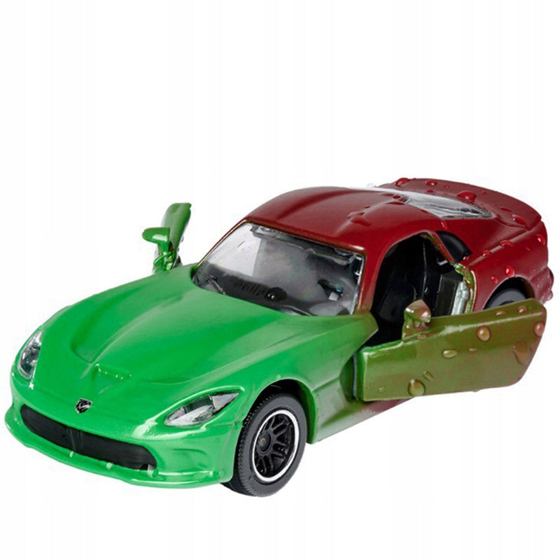 MAJORETTE COLOR CHANGERS AUTO DODGE SRT  - widok 2 opakowania szczegoly zabawka kolekcja