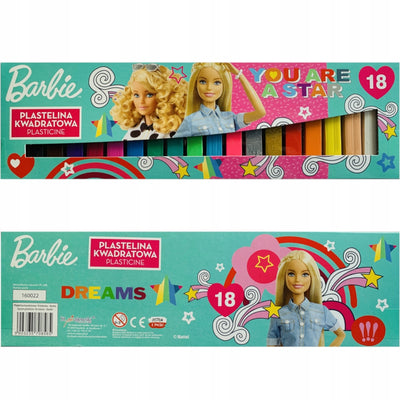 Plastelina Kwadratowa Zestaw 18 Sztuk Barbie