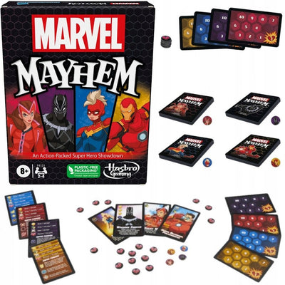 Zabawka MARVEL MAYHEM GRA KARCIANA WALKA SUPERBOHATERÓW - kolekcjonerska premium zabawki Aseo dla dzieci