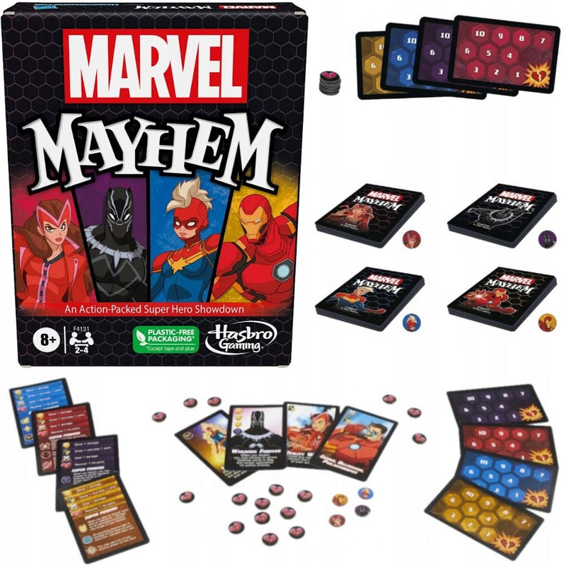 Zabawka MARVEL MAYHEM GRA KARCIANA WALKA SUPERBOHATERÓW - kolekcjonerska premium zabawki Aseo dla dzieci