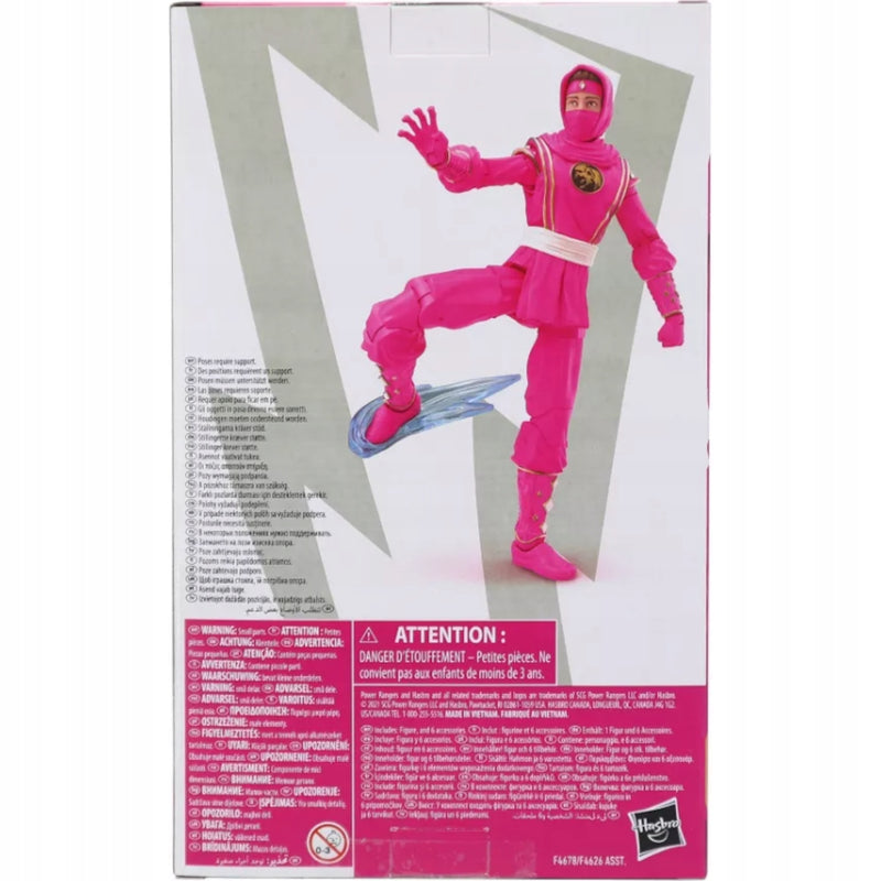 POWER RANGERS MIGHTY MORPHIN NINJA RÓŻOW - widok 7 opakowania szczegoly zabawka kolekcja