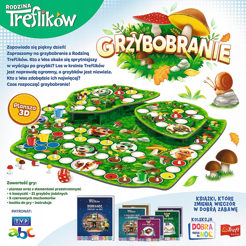 GRZYBOBRANIE RODZINA TREFLIKÓW GRA PLANS - widok 4 opakowania szczegoly zabawka kolekcja