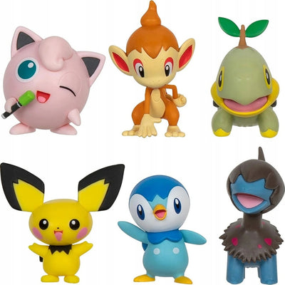 POKEMON BATTLE FIGURE 6-PAK PICHU DEINO  - widok 2 opakowania szczegoly zabawka kolekcja
