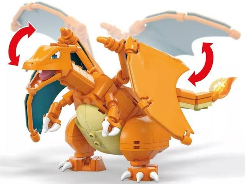 MEGA CONSTRUX POKEMON KLOCKI  CHARIZARD - widok 5 opakowania szczegoly zabawka kolekcja