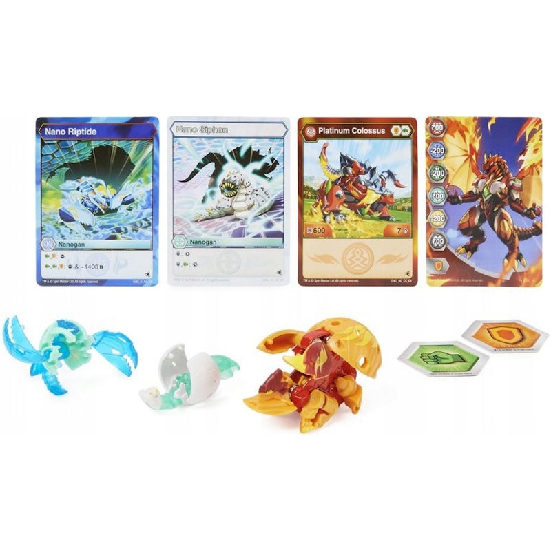 BAKUGAN EVOLUTIONS PLATINUM POWER UP 3-P - widok 2 opakowania szczegoly zabawka kolekcja