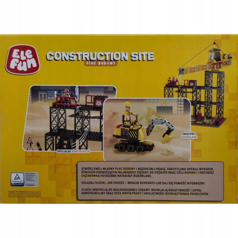 KLOCKI ELEFUN CONSTRUCTION SITE PLAC BUD - widok 2 opakowania szczegoly zabawka kolekcja