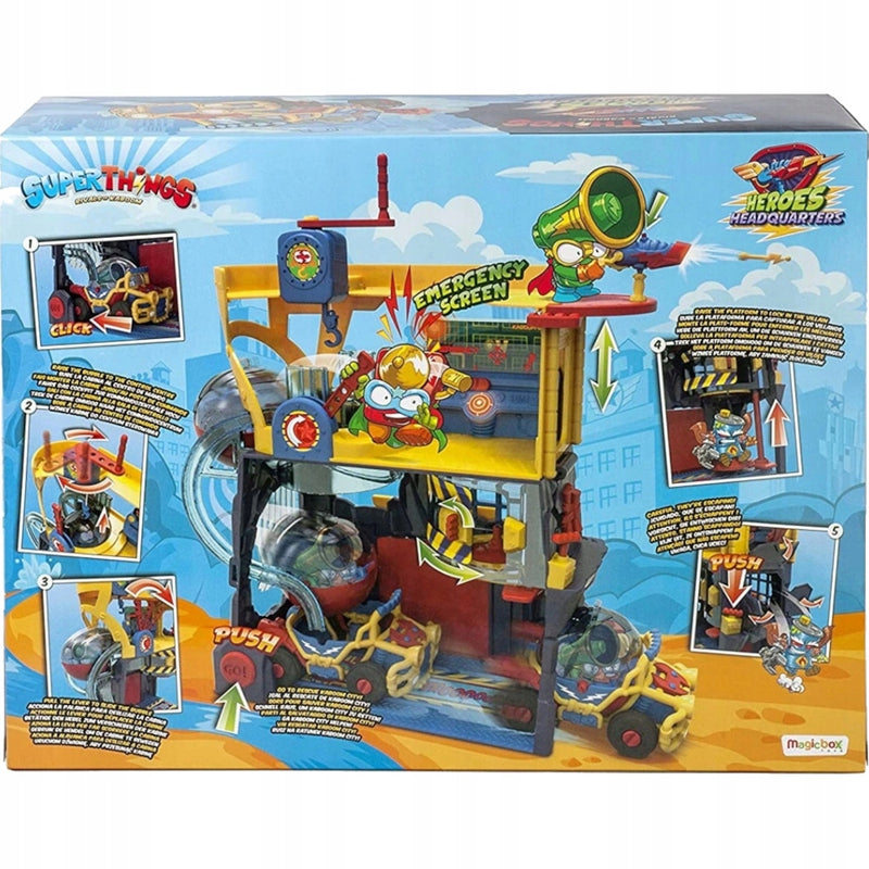 Zabawka SUPER ZINGS THINGS ZESTAW HEROES HEADQUARTERS BAZA - kolekcjonerska premium zabawki Aseo dla dzieci