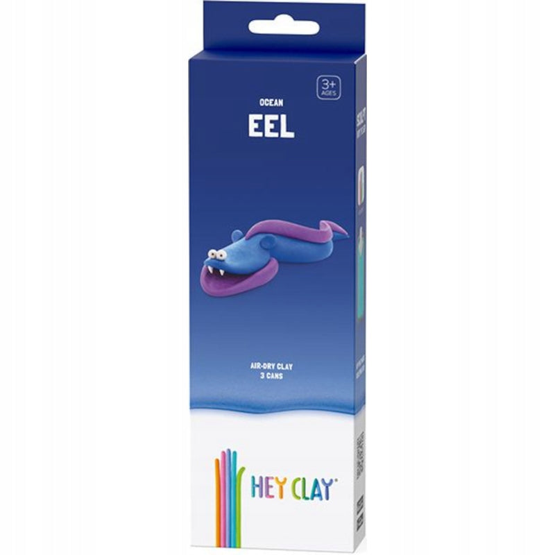 Zabawka HEY CLAY OCEAN EEL 3 TUBKI - kolekcjonerska premium zabawki Aseo dla dzieci collectible