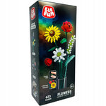 Zabawka KLOCKI ELEFUN FLOWERS KWIATOWY BUKIET 3D 1659 - kolekcjonerska premium zabawki Aseo dla dzieci