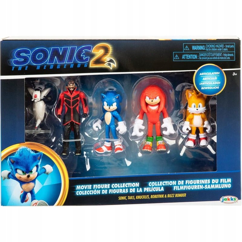 Zabawka SONIC THE HEDGEHOG 2 MOVIE 5-PAK SONIC TAILS KNUCK - kolekcjonerska premium zabawki Aseo dla dzieci