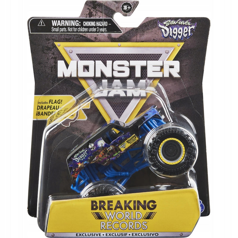 Zabawka MONSTER JAM TRUCK AUTO TERENOWE BREAKING WORLD REC - kolekcjonerska premium zabawki Aseo dla dzieci