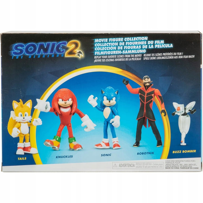 SONIC THE HEDGEHOG 2 MOVIE 5-PAK SONIC T - widok 5 opakowania szczegoly zabawka kolekcja