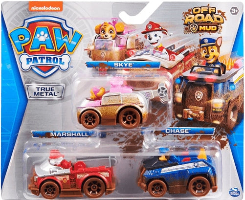 Zabawka PSI PATROL AUTKA METALOWE CHASE MARSHALL SKYE - kolekcjonerska premium zabawki Aseo dla dzieci