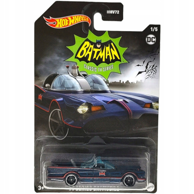 Zabawka HOT WHEELS DC BATMAN CLASSIC TV SERIES BATMOBILE H - kolekcjonerska premium zabawki Aseo dla dzieci
