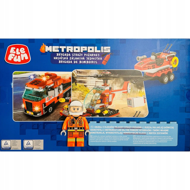 KLOCKI ELEFUN METROPOLIS FIRE BRIGADE BR - widok 4 opakowania szczegoly zabawka kolekcja