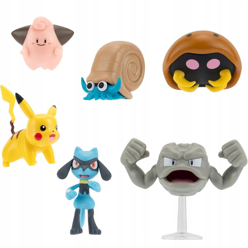 POKEMON BATTLE FIGURE 6-PAK PIKACHU KABU - widok 6 opakowania szczegoly zabawka kolekcja