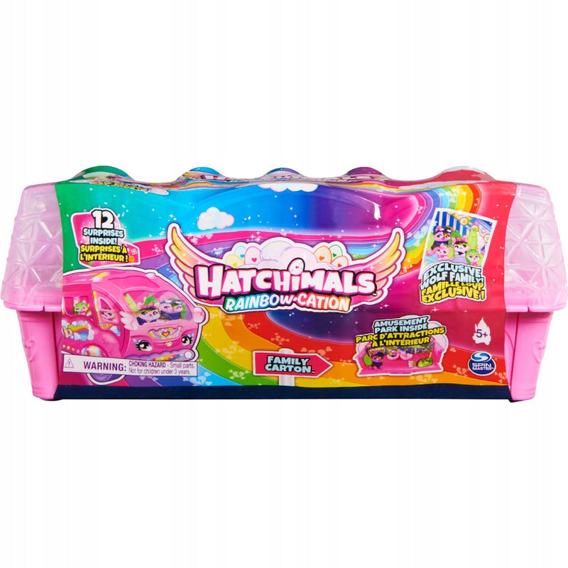 Zabawka ZESTAW HATCHIMALS FAMILY TĘCZOWE WAKACJE RAINBOW C - kolekcjonerska premium zabawki Aseo dla dzieci