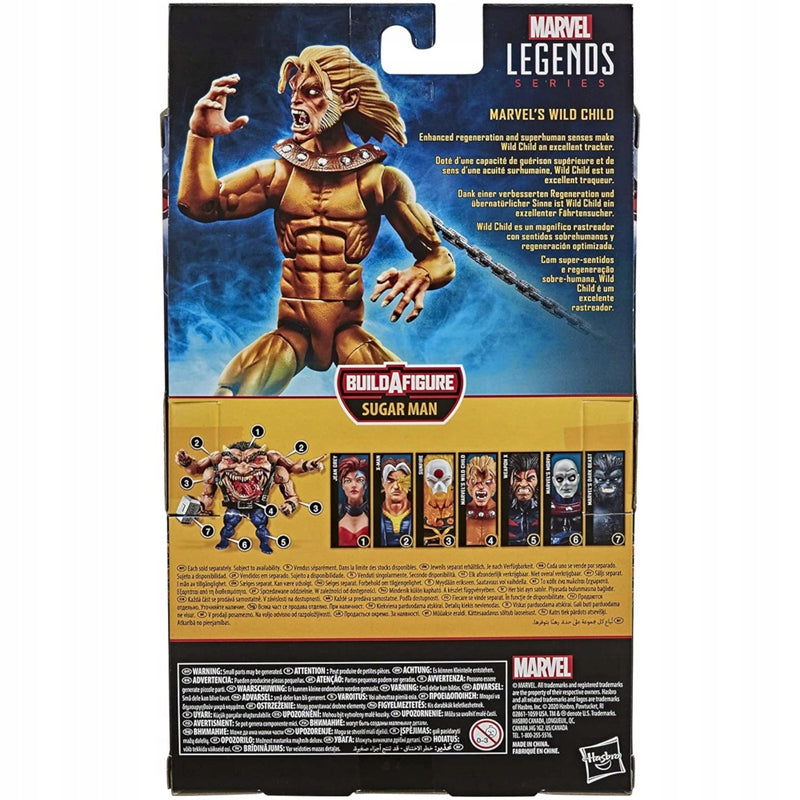 MARVEL LEGENDS RUCHOMA  X-MEN WILD CHILD - widok 6 opakowania szczegoly zabawka kolekcja