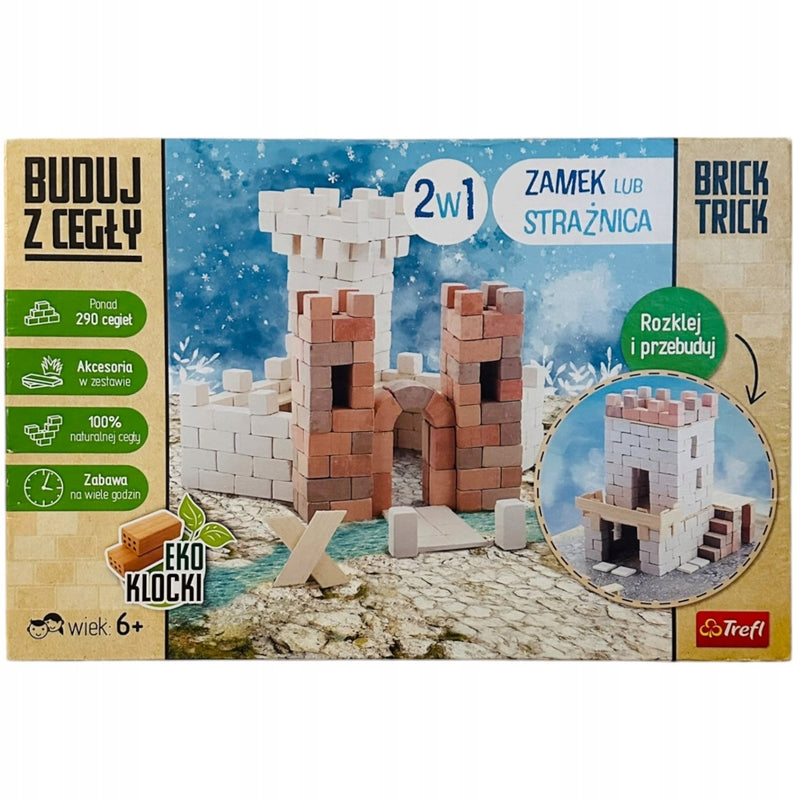 BRICK TRICK 2W1 ZAMEK LUB STRAŻNICA BUDU - widok 3 opakowania szczegoly zabawka kolekcja