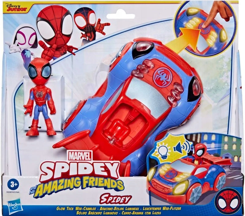SPIDEY I SUPER KUMPLE POJAZD SPIDEYA + - widok 2 opakowania szczegoly zabawka kolekcja