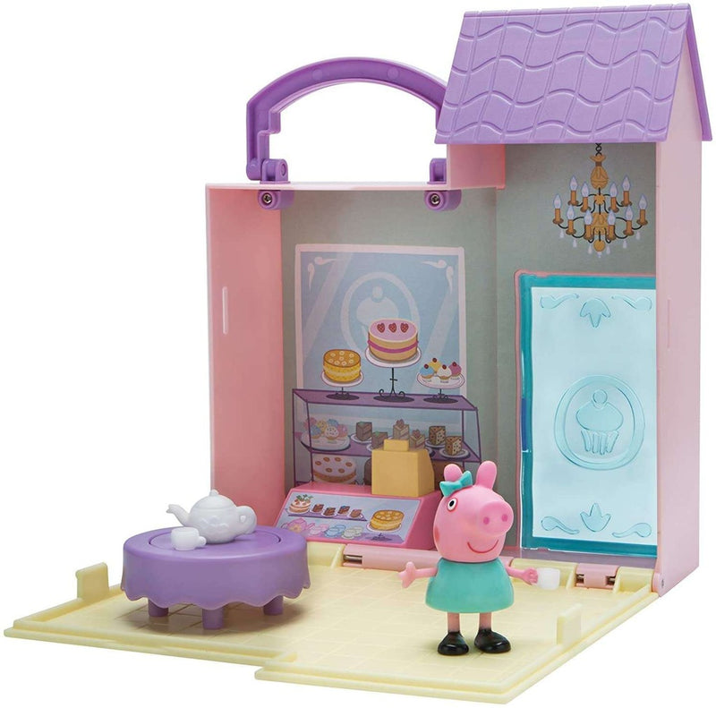 ŚWINKA PEPPA PIG ZESTAW DOMEK CUKIERNIA  - widok 2 opakowania szczegoly zabawka kolekcja