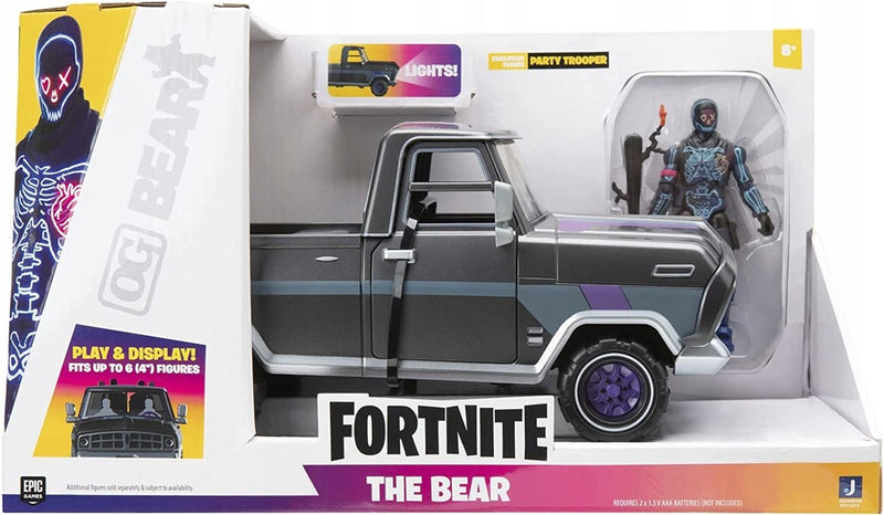 FORTNITE THE BEAR POJAZD +  PARTY TROOPE - widok 2 opakowania szczegoly zabawka kolekcja
