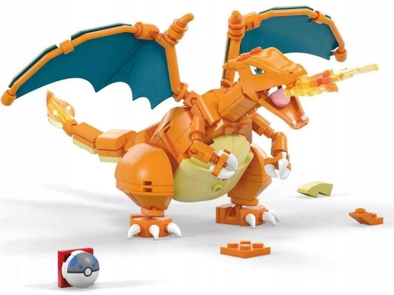 MEGA CONSTRUX POKEMON KLOCKI  CHARIZARD - widok 3 opakowania szczegoly zabawka kolekcja