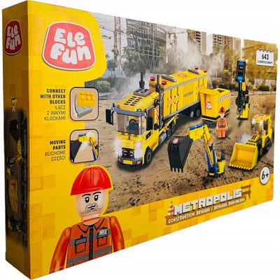 Zabawka KLOCKI ELEFUN METROPOLIS CONSTRUCTION BRIGADE BRYG - kolekcjonerska premium zabawki Aseo dla dzieci