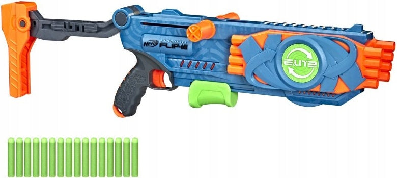 NERF ELITE 2.0 WYRZUTNIA FLIPSHOTS FLIP- - widok 2 opakowania szczegoly zabawka kolekcja