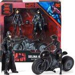 Zabawka DC THE MOVIE BATMAN + SELINA KYLE + MOTOCYKL - kolekcjonerska premium zabawki Aseo dla dzieci